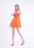 Amber orange mini dress