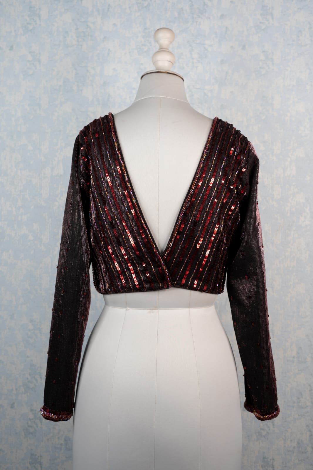 Maroon sequins blouse