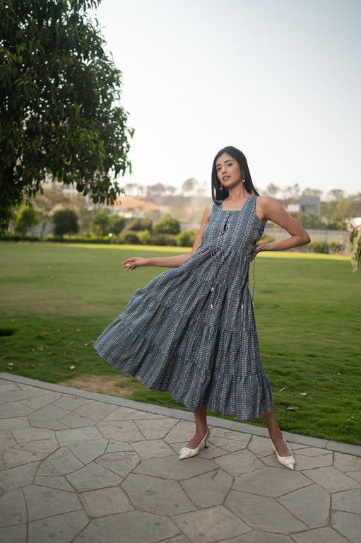 Grey Tiered Dress